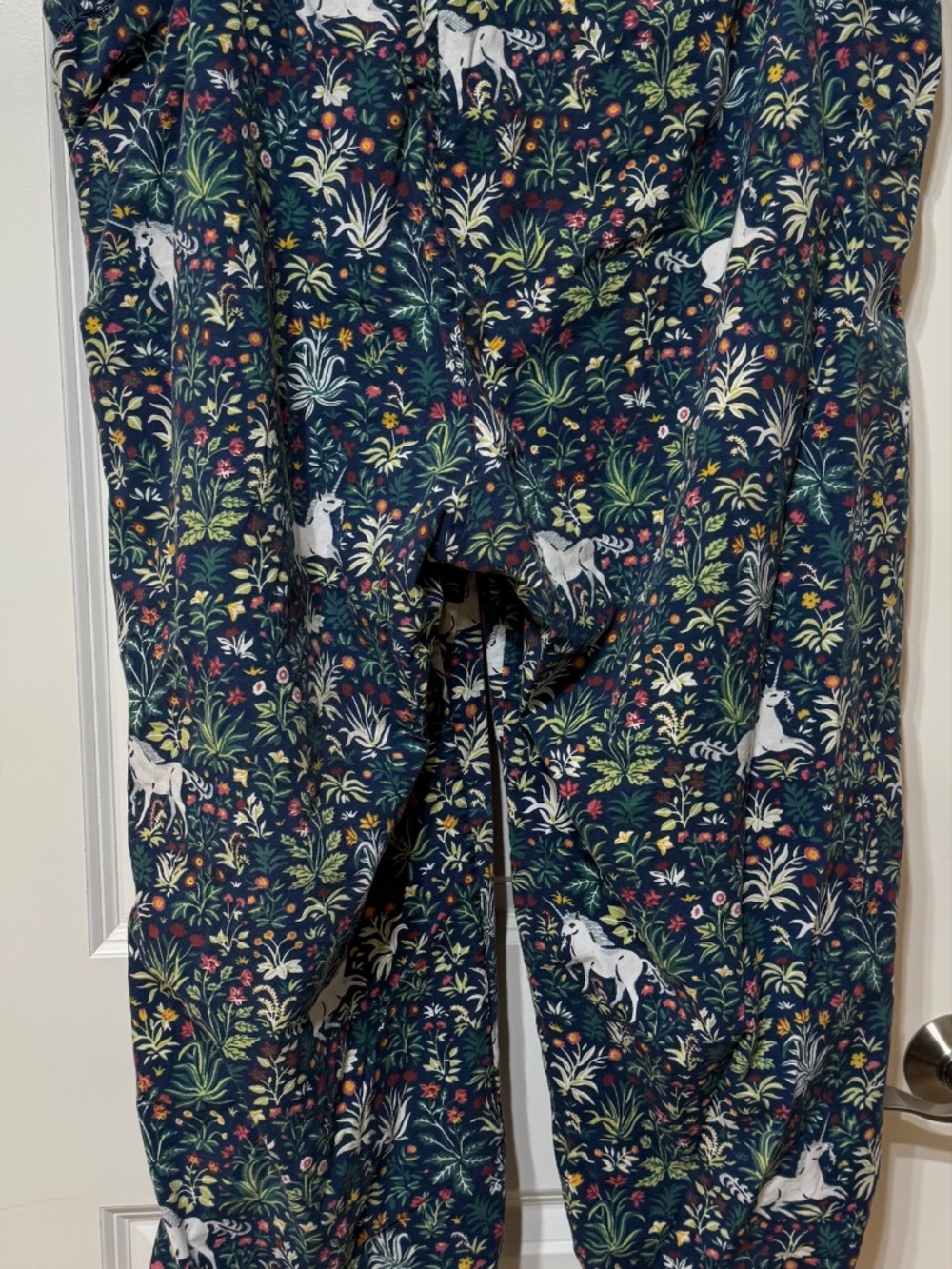 Pants only - Printfresh Unicorn’s Garden Pajama 3X Navy Floral Organic Cotton - Picture 2 of 10
